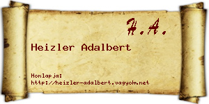 Heizler Adalbert névjegykártya